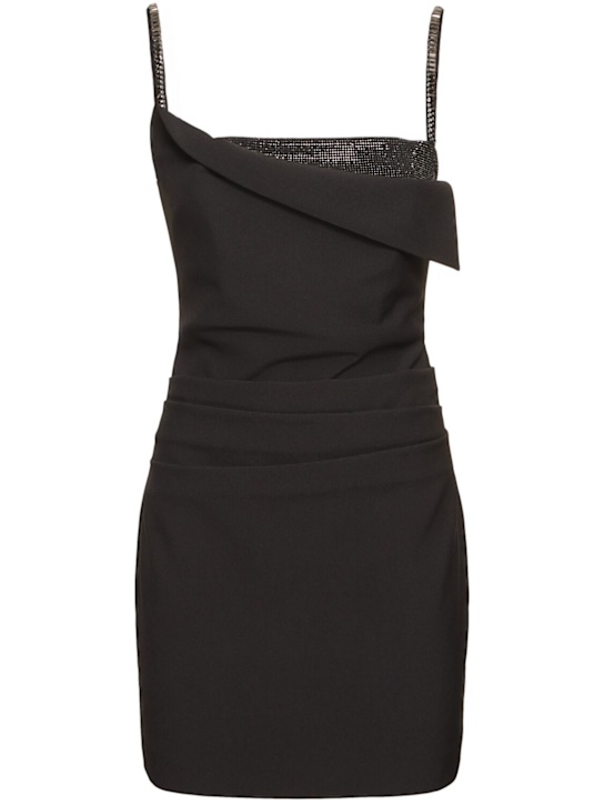 Roland Mouret: Embellished crepe mini dress - Black - women_0 | Luisa Via Roma