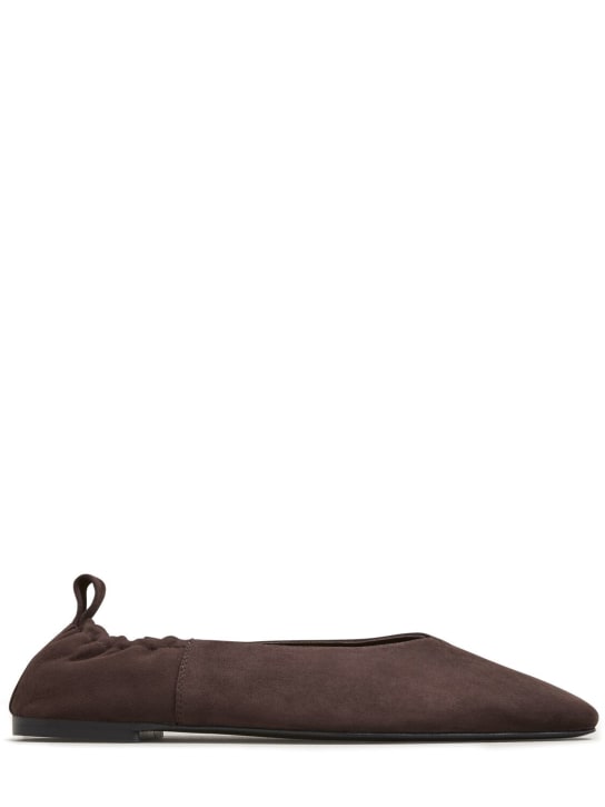 A.EMERY: 10mm Brie suede ballerina flats - Brown - women_0 | Luisa Via Roma