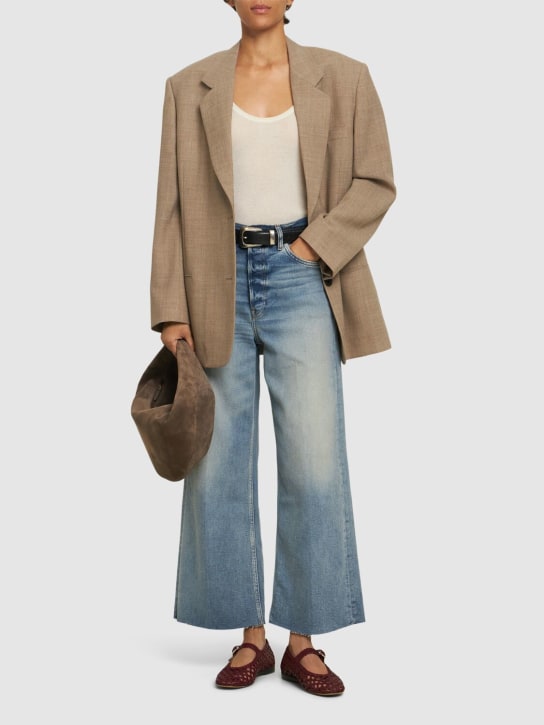RE/DONE: High rise wide leg cropped jeans - Blue - women_1 | Luisa Via Roma