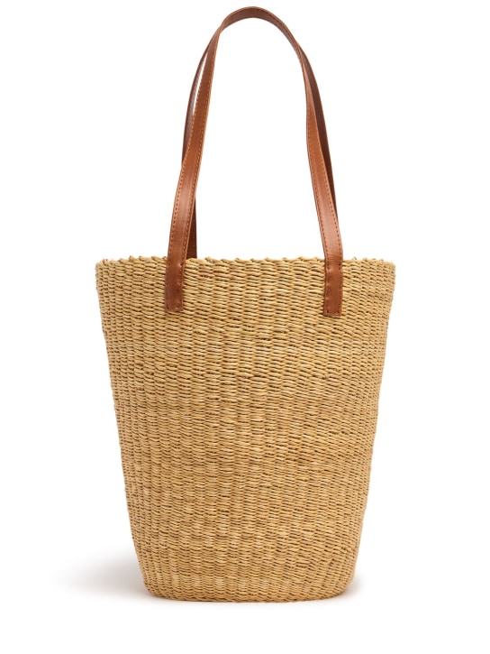 Bembien: Solana raffia effect tote bag - Rosso mattone - women_0 | Luisa Via Roma