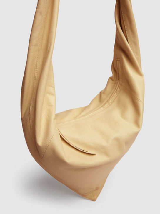 Lemaire: Small Scarf leather shoulder bag - men_1 | Luisa Via Roma