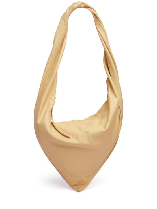 Lemaire: Small Scarf leather shoulder bag - men_0 | Luisa Via Roma