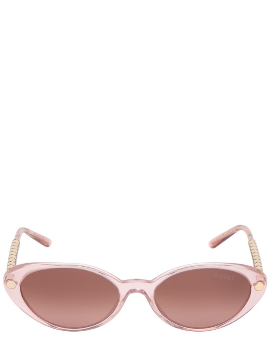 Versace: Round acetate sunglasses - Pink - women_0 | Luisa Via Roma