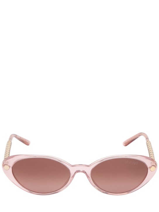 Versace: Runde Sonnenbrille aus Acetat - Rosa - women_0 | Luisa Via Roma