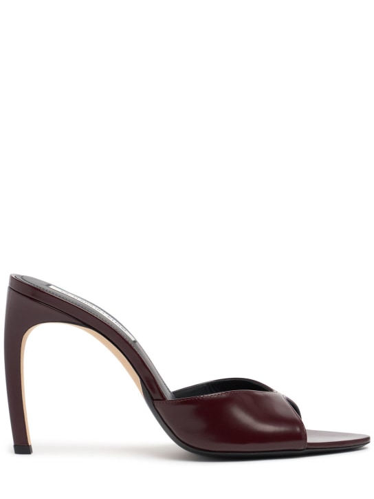 Victoria Beckham: 105mm Leather mules - Dark Red - women_0 | Luisa Via Roma