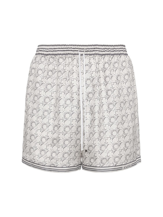 Amiri: MA Quad silk shorts - Asphalt - men_0 | Luisa Via Roma