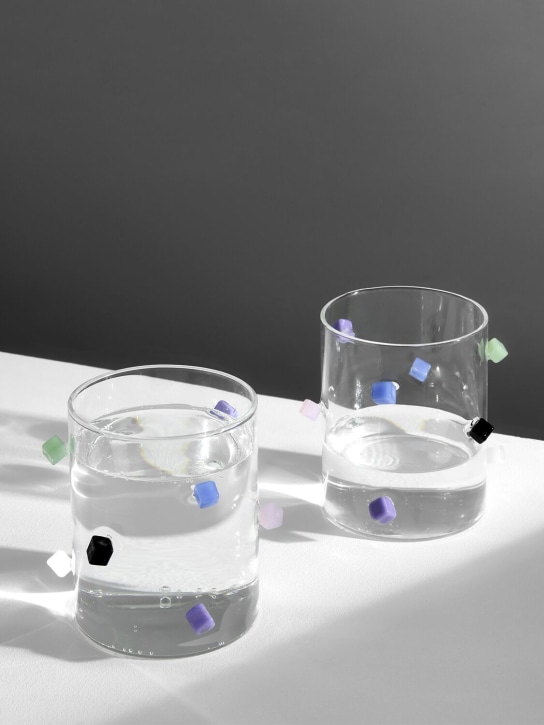FAZEEK: Set of 2 Cube glasses - Transparent - ecraft_1 | Luisa Via Roma
