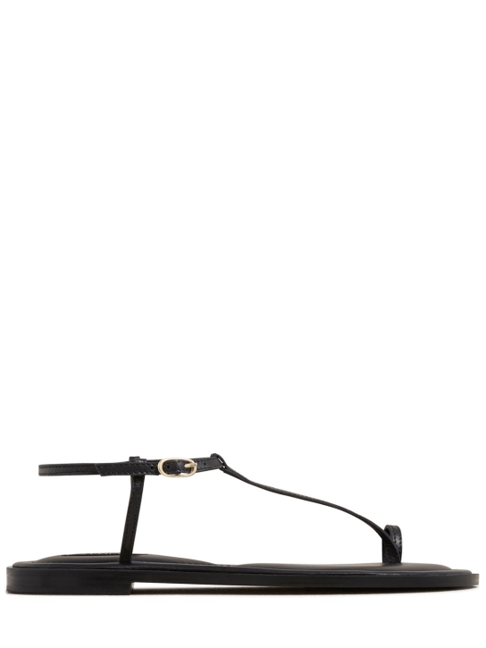 A.EMERY: 10mm Suvi leather sandals - Black - women_0 | Luisa Via Roma