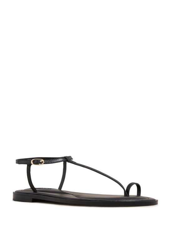 A.EMERY: 10mm Suvi leather sandals - Black - women_1 | Luisa Via Roma