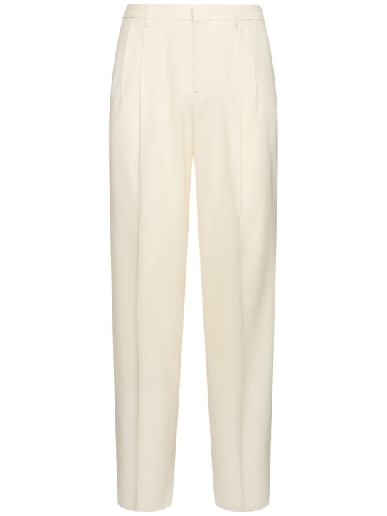 Lardini: Feeling stretch wool pants - Beige/White - men_0 | Luisa Via Roma