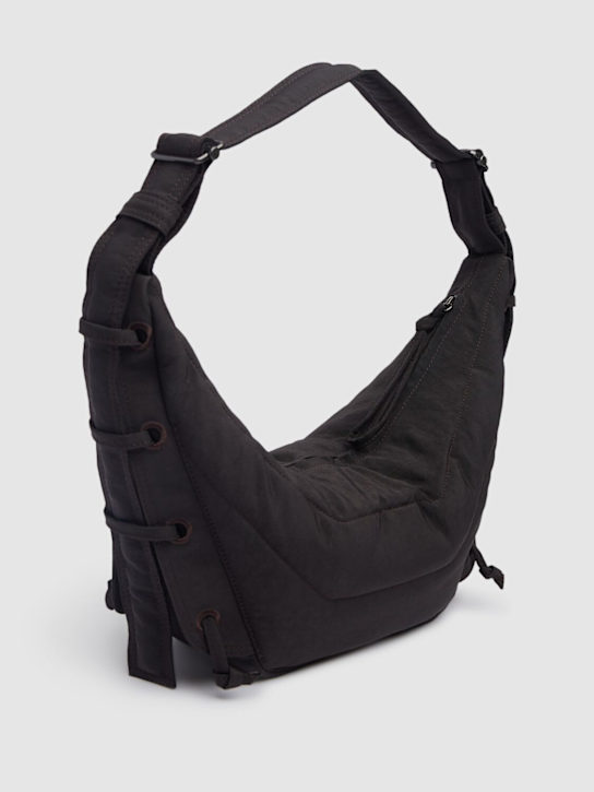 Lemaire: Small Soft Game shoulder bag - Dark Chocolate - women_1 | Luisa Via Roma
