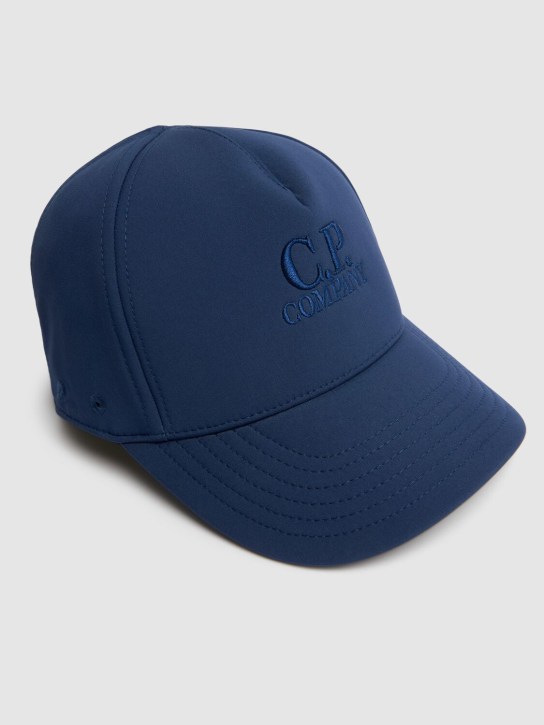 C.P. Company: Logo embroidery poly baseball hat - Blue - kids-boys_1 | Luisa Via Roma