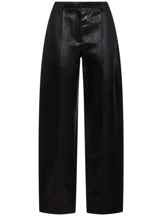 Alexander Wang: Linen blend balloon pants - Black - women_0 | Luisa Via Roma