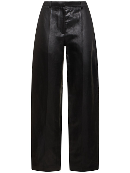 Alexander Wang: Linen blend balloon pants - Black - women_0 | Luisa Via Roma