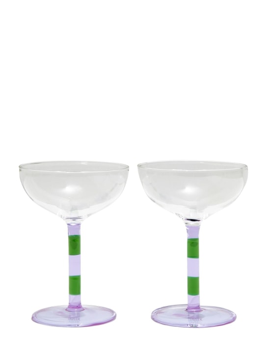 FAZEEK: Set mit 2 Champagnerschalen „Striped“ - Durchsichtig - ecraft_0 | Luisa Via Roma