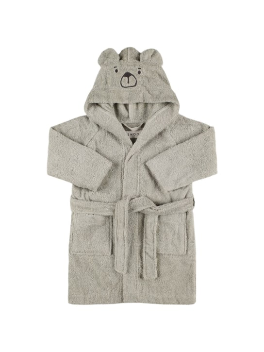 Liewood: Organic cotton hooded bathrobe - Light Blue - kids-boys_0 | Luisa Via Roma