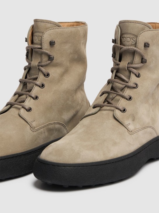 Tod's: Stivali Stivaletto in camoscio con lacci - Suede - men_3 | Luisa Via Roma
