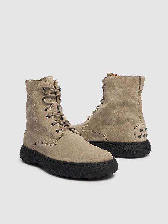 Tod's: Stivali Stivaletto in camoscio con lacci - Suede - men_2 | Luisa Via Roma