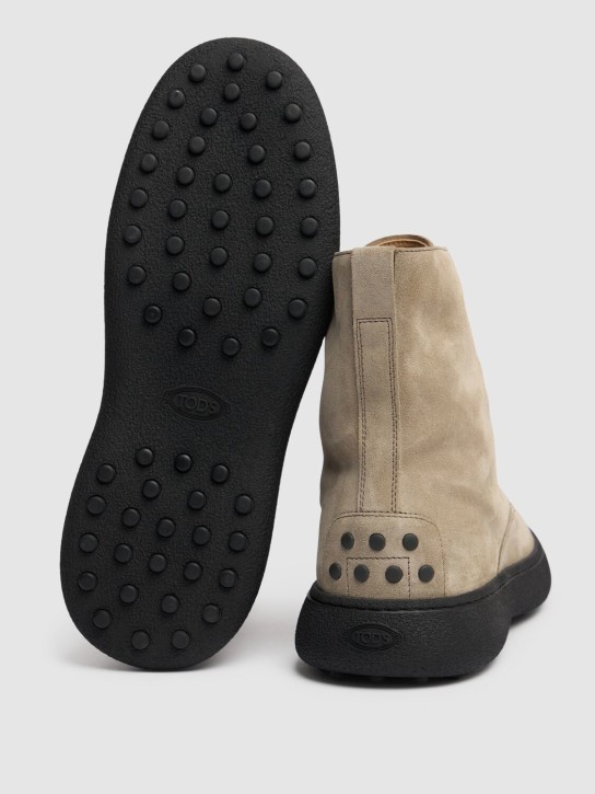Tod's: Stivali Stivaletto in camoscio con lacci - Suede - men_4 | Luisa Via Roma