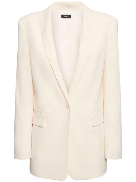 Theory: Blazer aus Krepp - Creme - women_0 | Luisa Via Roma