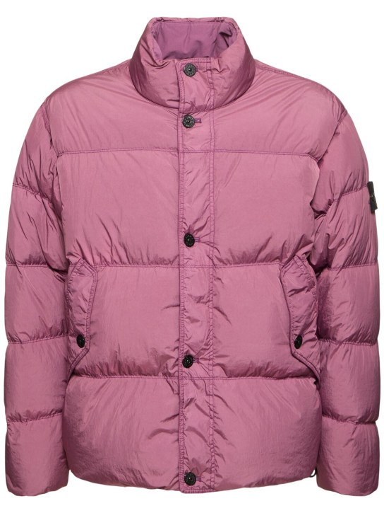 Stone Island: Crinkle reps down jacket - Rose Quartz - men_0 | Luisa Via Roma