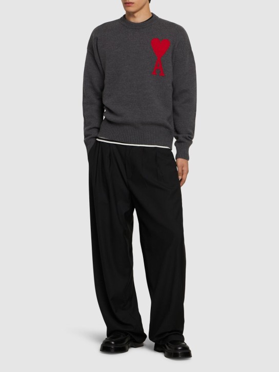 AMI Paris: Adc wool crewneck sweater - men_1 | Luisa Via Roma