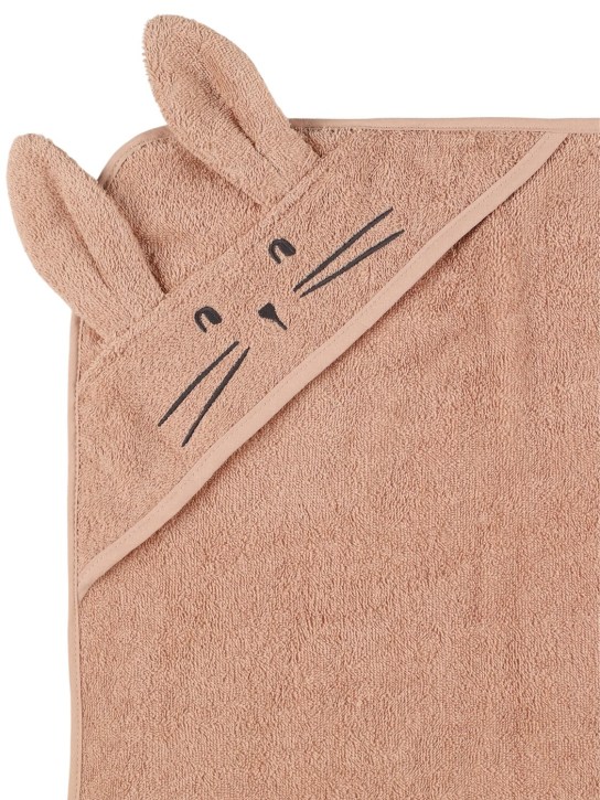 Liewood: Bunny Handtuch aus Bio-Baumwolle mit Kapuze - Rosa - kids-girls_1 | Luisa Via Roma