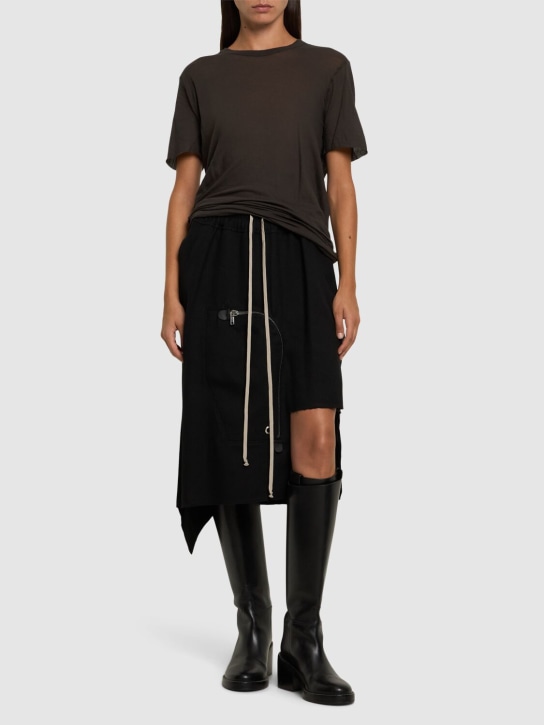 Rick Owens: Dracca asymmetrical wool skirt - women_1 | Luisa Via Roma