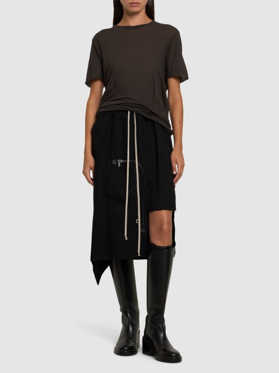 Rick Owens: Dracca不对称羊毛半身裙 - women_1 | Luisa Via Roma