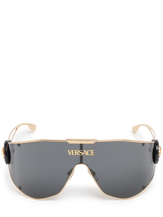 Versace: Metal mask sunglasses - men_0 | Luisa Via Roma