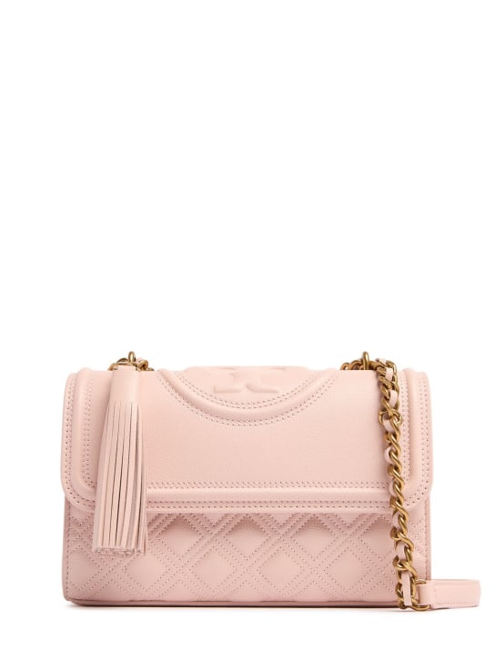 Tory Burch: Small Fleming Soft grain convertible bag - Blush - women_0 | Luisa Via Roma