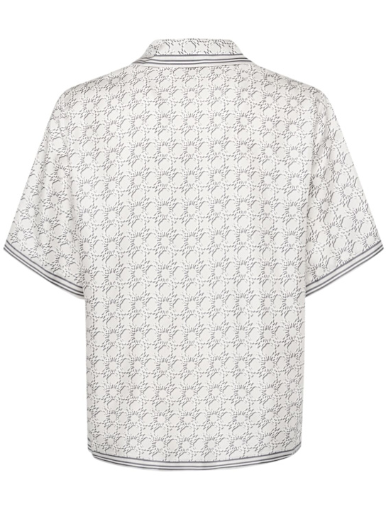 Amiri: MA Quad silk bowling shirt - Asphalt - men_3 | Luisa Via Roma