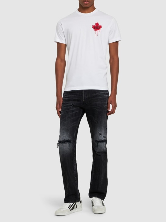 Dsquared2: Cool fit leaf logo t-shirt - men_1 | Luisa Via Roma
