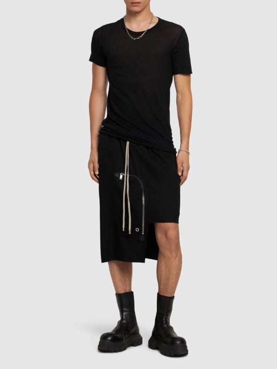 Rick Owens: Dracca asymmetrical wool skirt - men_1 | Luisa Via Roma