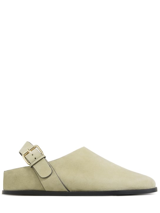 A.EMERY: 20mm Louis suede clogs - Beige - women_0 | Luisa Via Roma