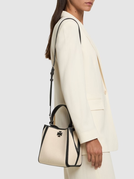 Tory Burch: Small McGraw canvas bucket bag - women_1 | Luisa Via Roma