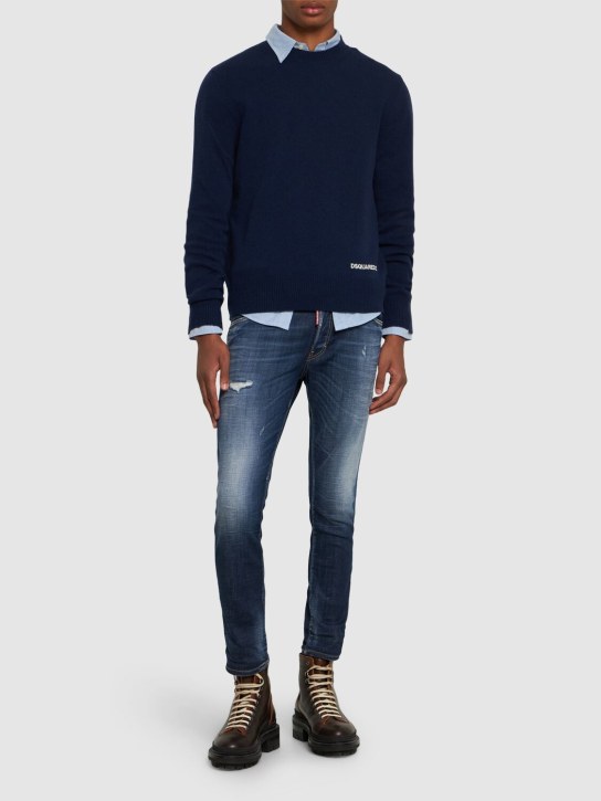 Dsquared2: Skater cotton denim jeans - men_1 | Luisa Via Roma