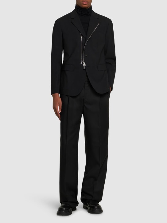 Dsquared2: D2 Headquarter relaxed shoulder jacket - Black - men_1 | Luisa Via Roma