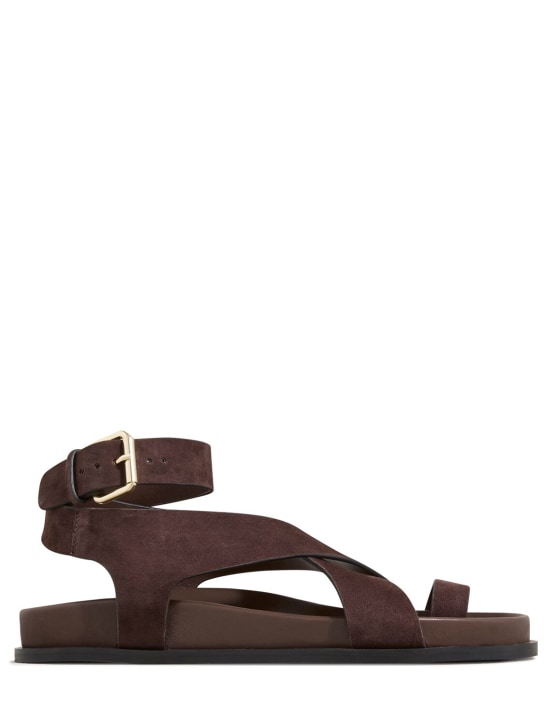 A.EMERY: 20mm Jalen suede sandals - Brown - women_0 | Luisa Via Roma