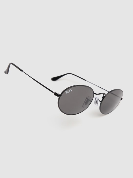 Ray-Ban: Oval flat metal sunglasses - men_1 | Luisa Via Roma