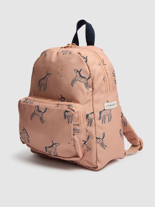 Liewood: Unicorn print recycled poly backpack - Pink - kids-girls_1 | Luisa Via Roma