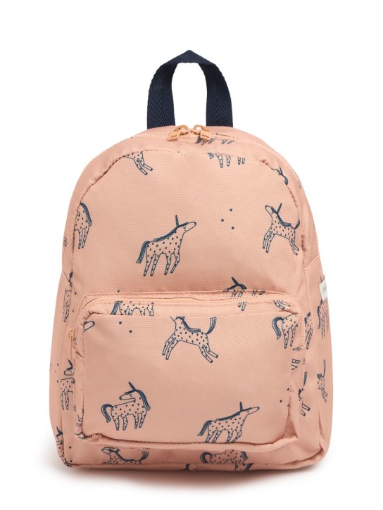 Liewood: Unicorn print recycled poly backpack - Pink - kids-girls_0 | Luisa Via Roma