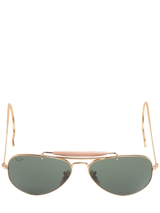 Ray-Ban: Occhiali da sole Outdoorsman in metallo - Oro/Verde - women_0 | Luisa Via Roma