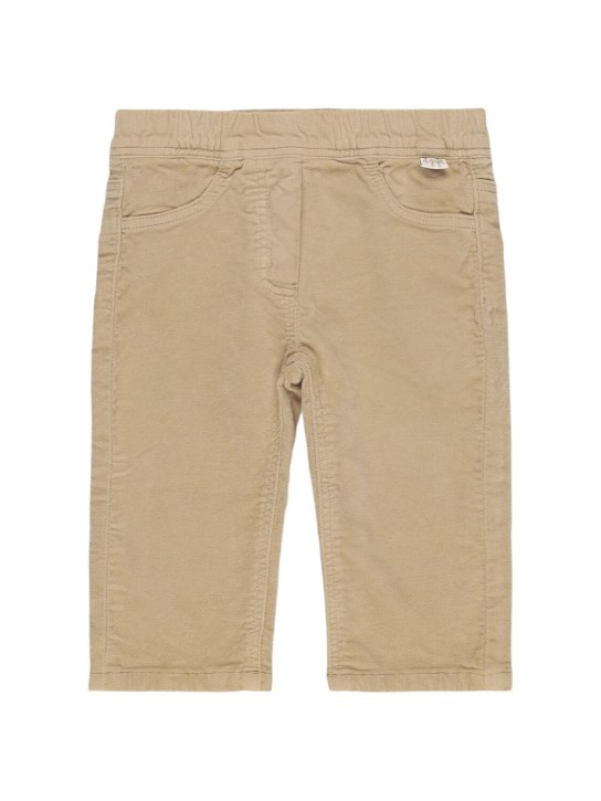 Il Gufo: Pantaloni in cotone millerighe stretch - Beige - kids-girls_0 | Luisa Via Roma