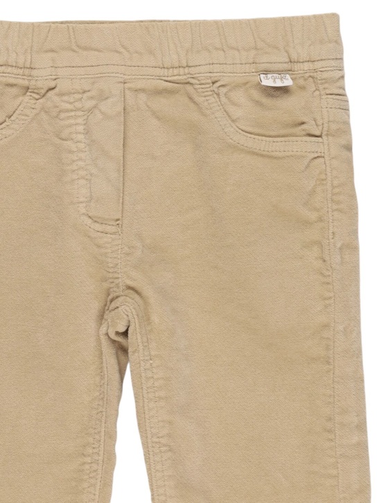 Il Gufo: Pantaloni in cotone millerighe stretch - Beige - kids-girls_1 | Luisa Via Roma