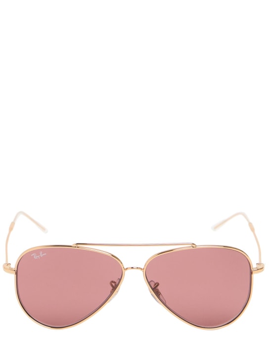 Ray-Ban: Sonnenbrille aus Metall „Aviator Reverse“ - Gold/Rot - women_0 | Luisa Via Roma