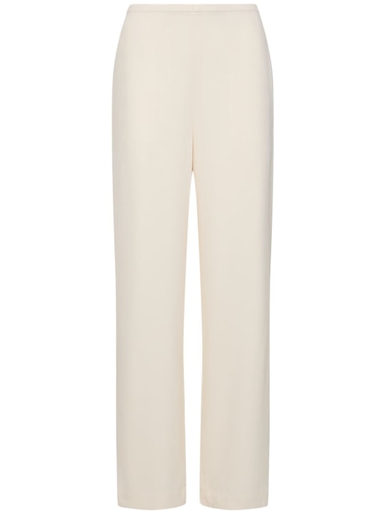 Theory: Double pleated straight pants - White - women_0 | Luisa Via Roma