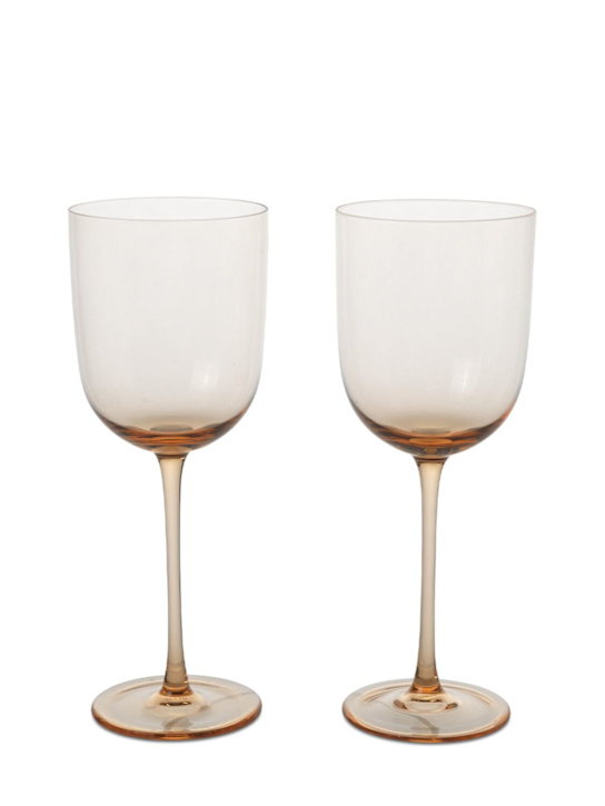 Ferm Living: Set of 2 Host white wine glasses - Pink - ecraft_0 | Luisa Via Roma