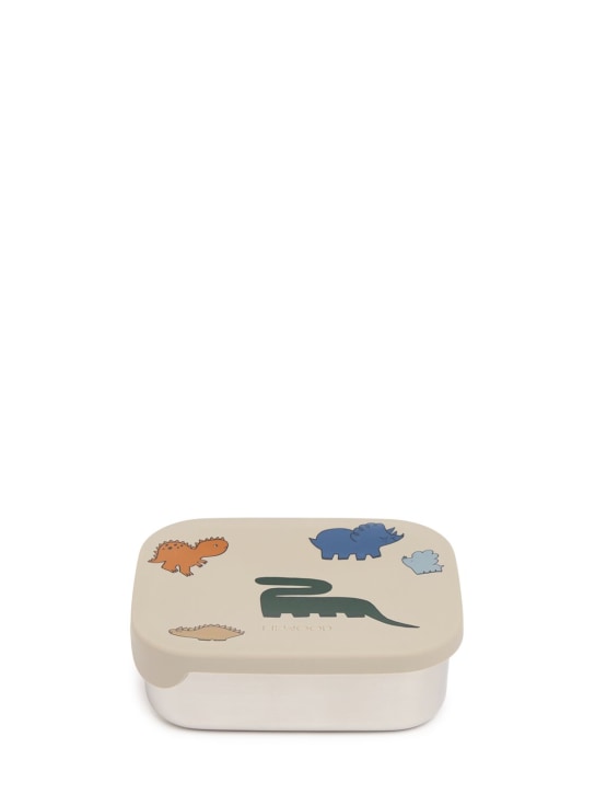 Liewood: Dinosaur print stainless steel lunchbox - Multicolor - kids-boys_0 | Luisa Via Roma