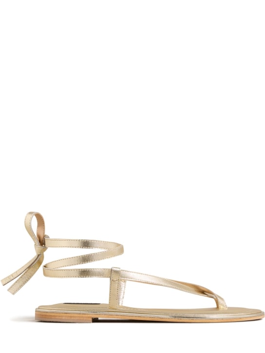 A.EMERY: 10mm Elliot metallic leather sandals - Gold - women_0 | Luisa Via Roma